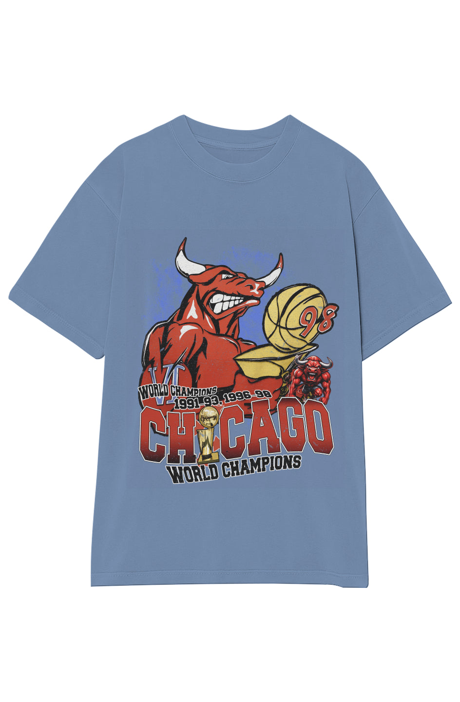 CHICAGO BULLS 6-TIME CHAMPIONS VINTAGE TEE