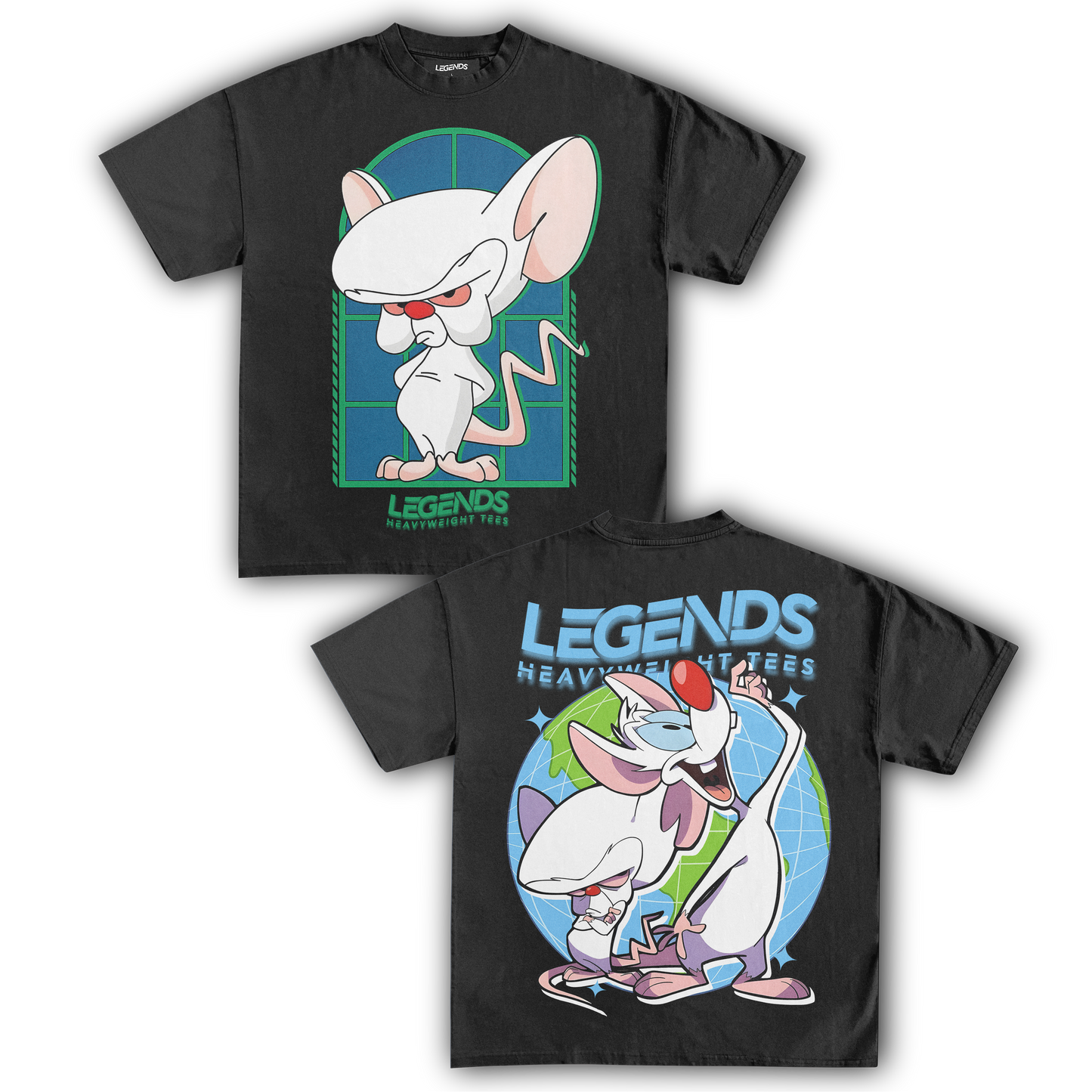 PINKY & THE BRAIN TEE I (DOUBLE SIDED)