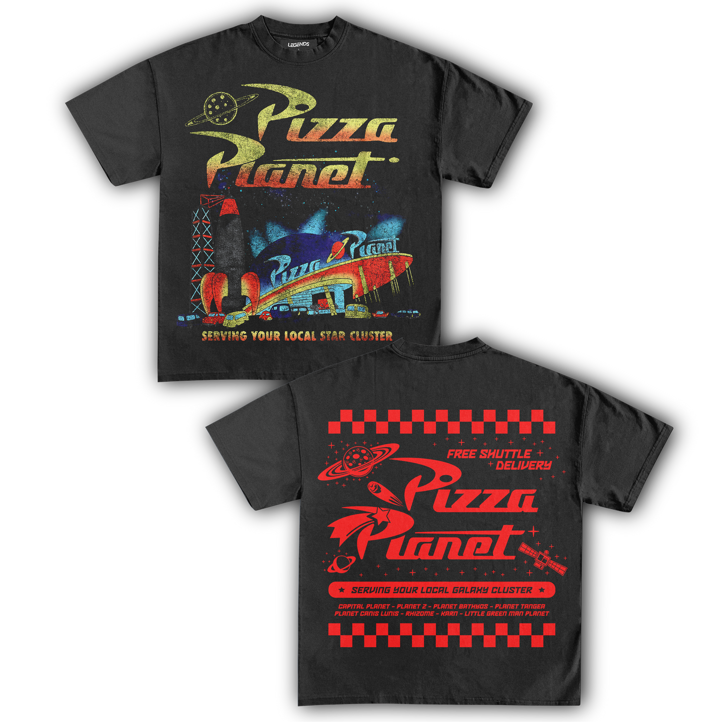 TOY STORY - PIZZA PLANET TEE V (DOUBLE SIDED)