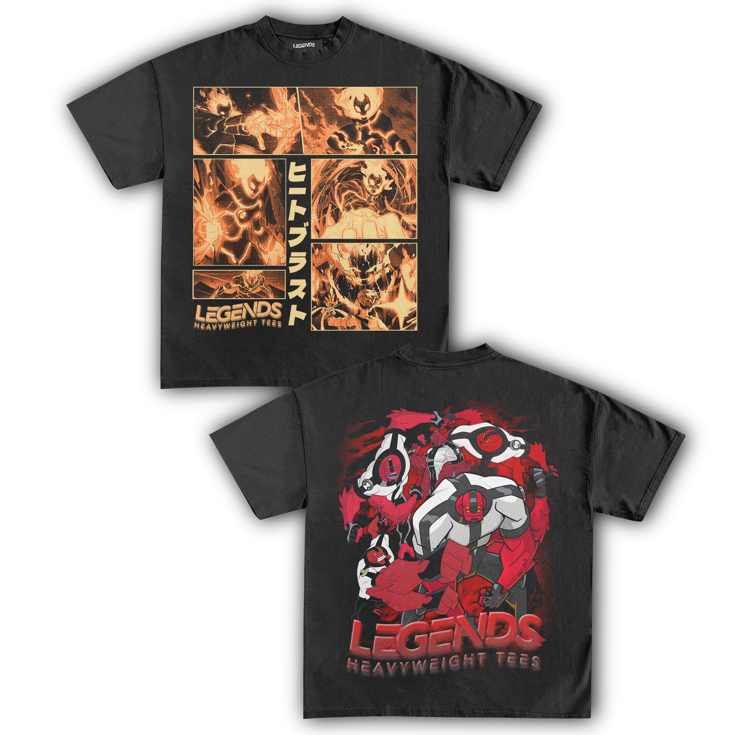 HEATBLAST & FOURARMS TEE (DOUBLE SIDED)