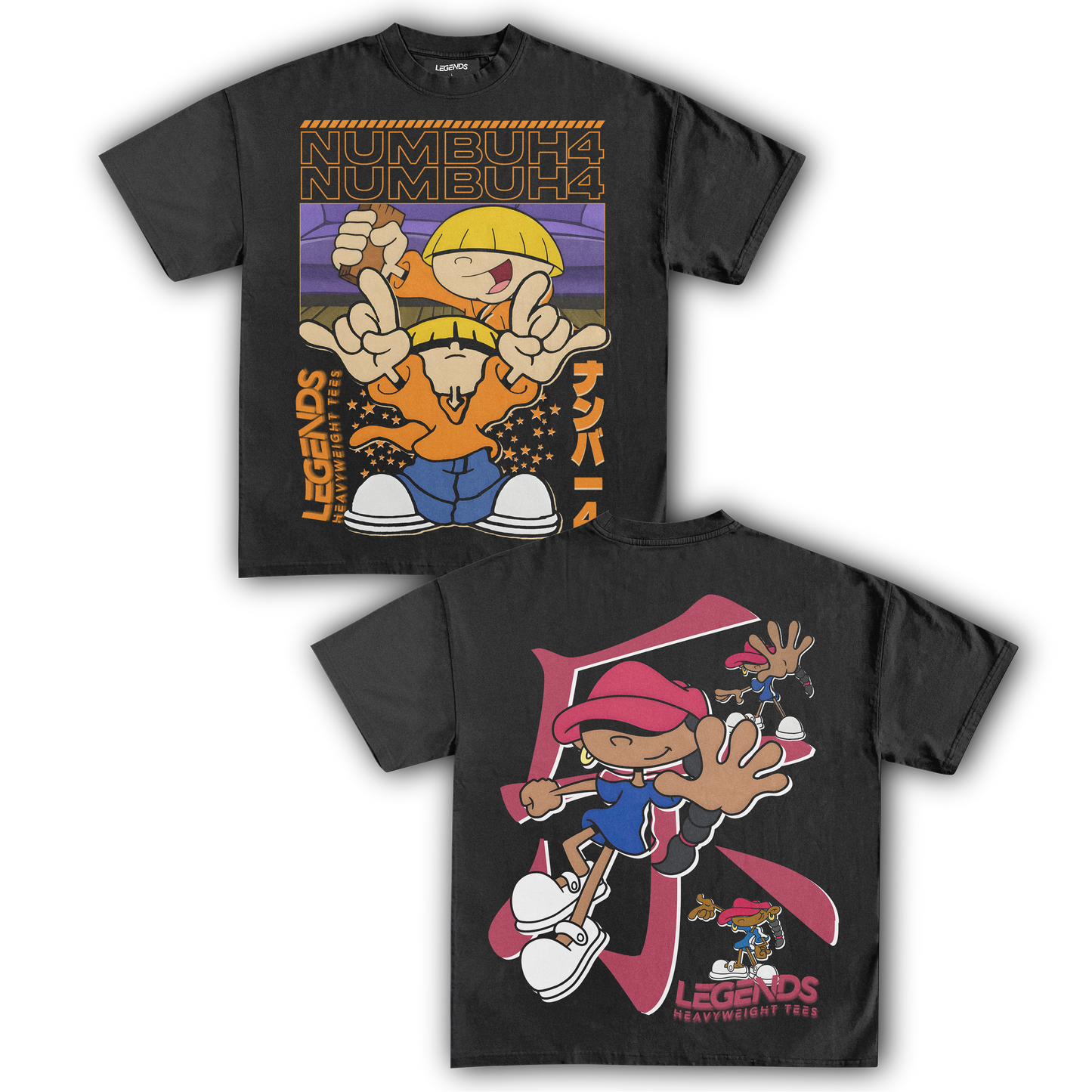 KIDS NEXT DOOR - NUMBER 4 & 5 TEE (DOUBLE SIDED)