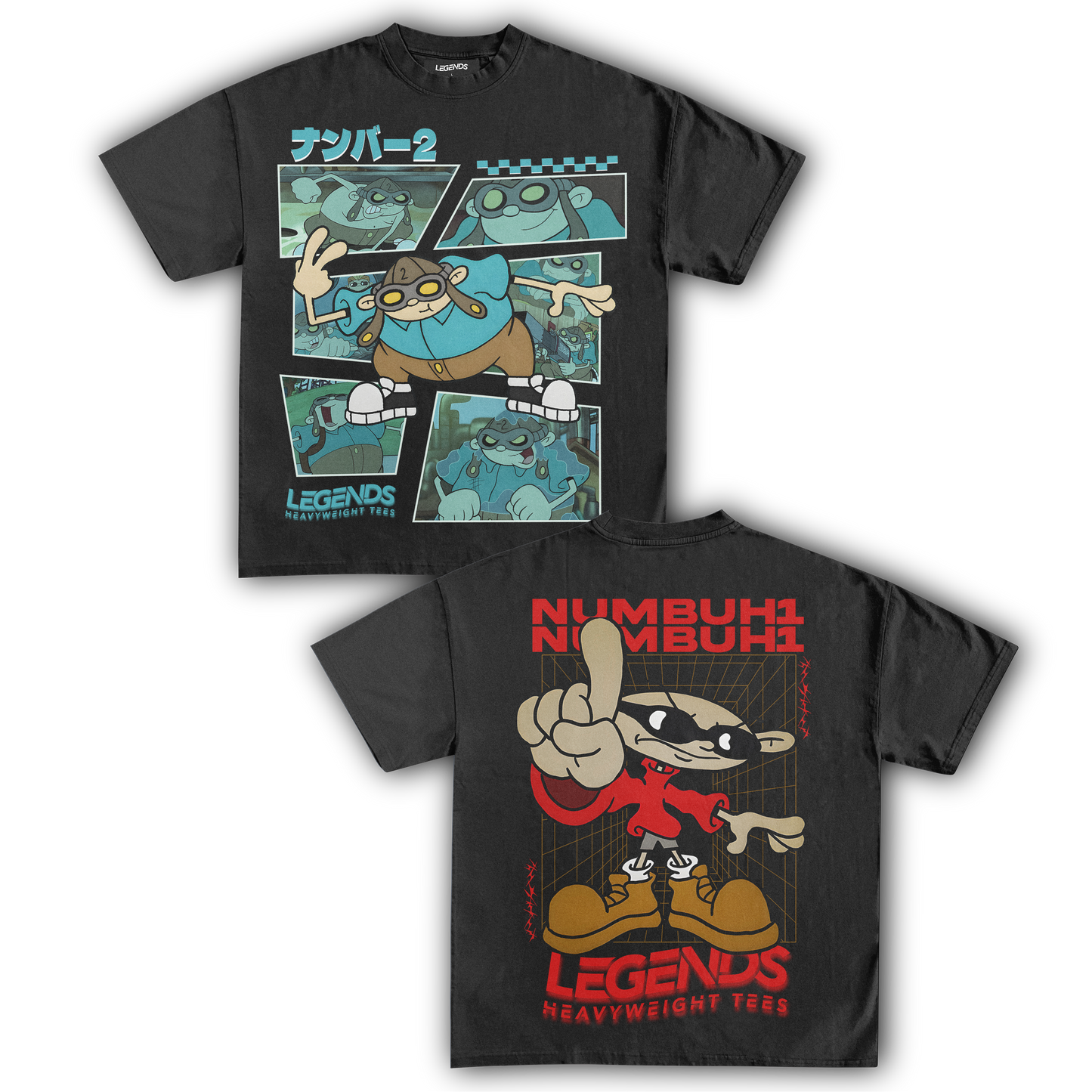 KIDS NEXT DOOR - NUMBER 2 & 1 TEE (DOUBLE SIDED)