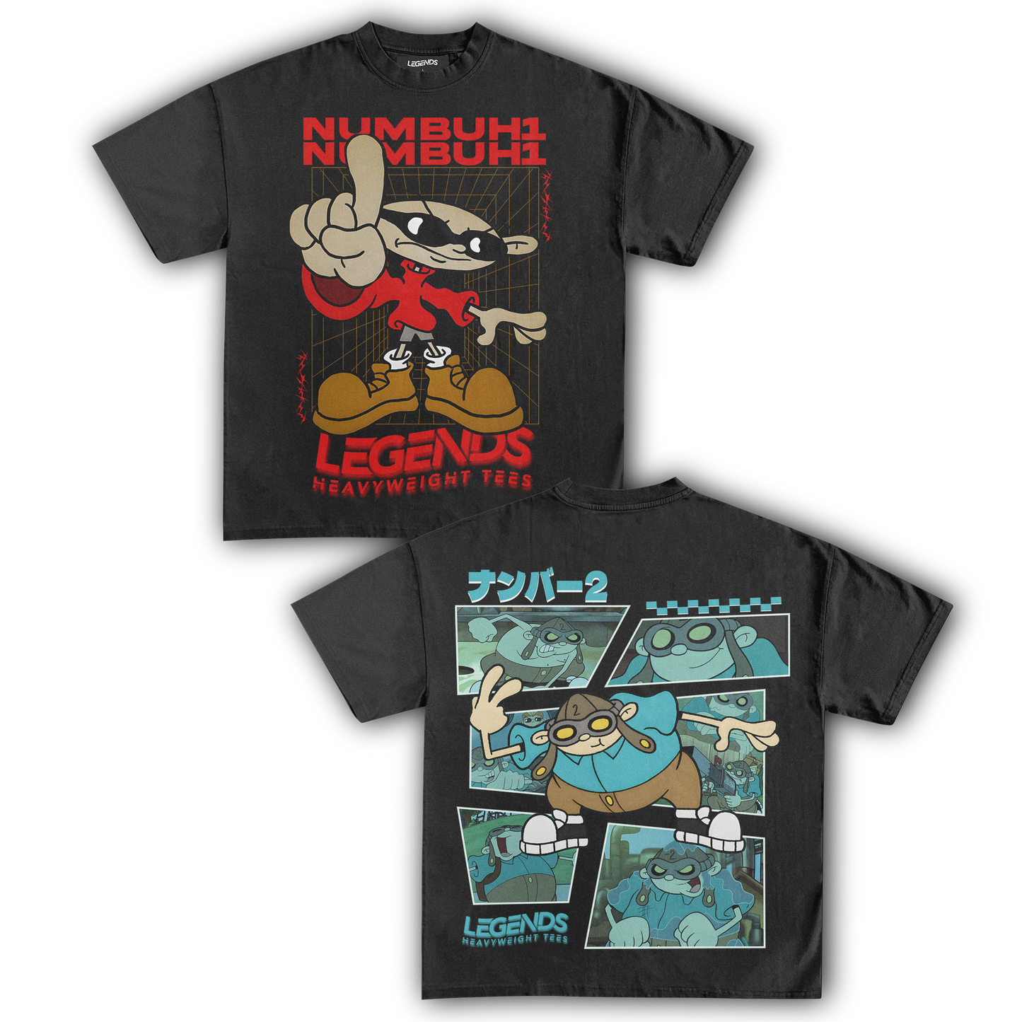 KIDS NEXT DOOR - NUMBER 1 & 2 TEE (DOUBLE SIDED)