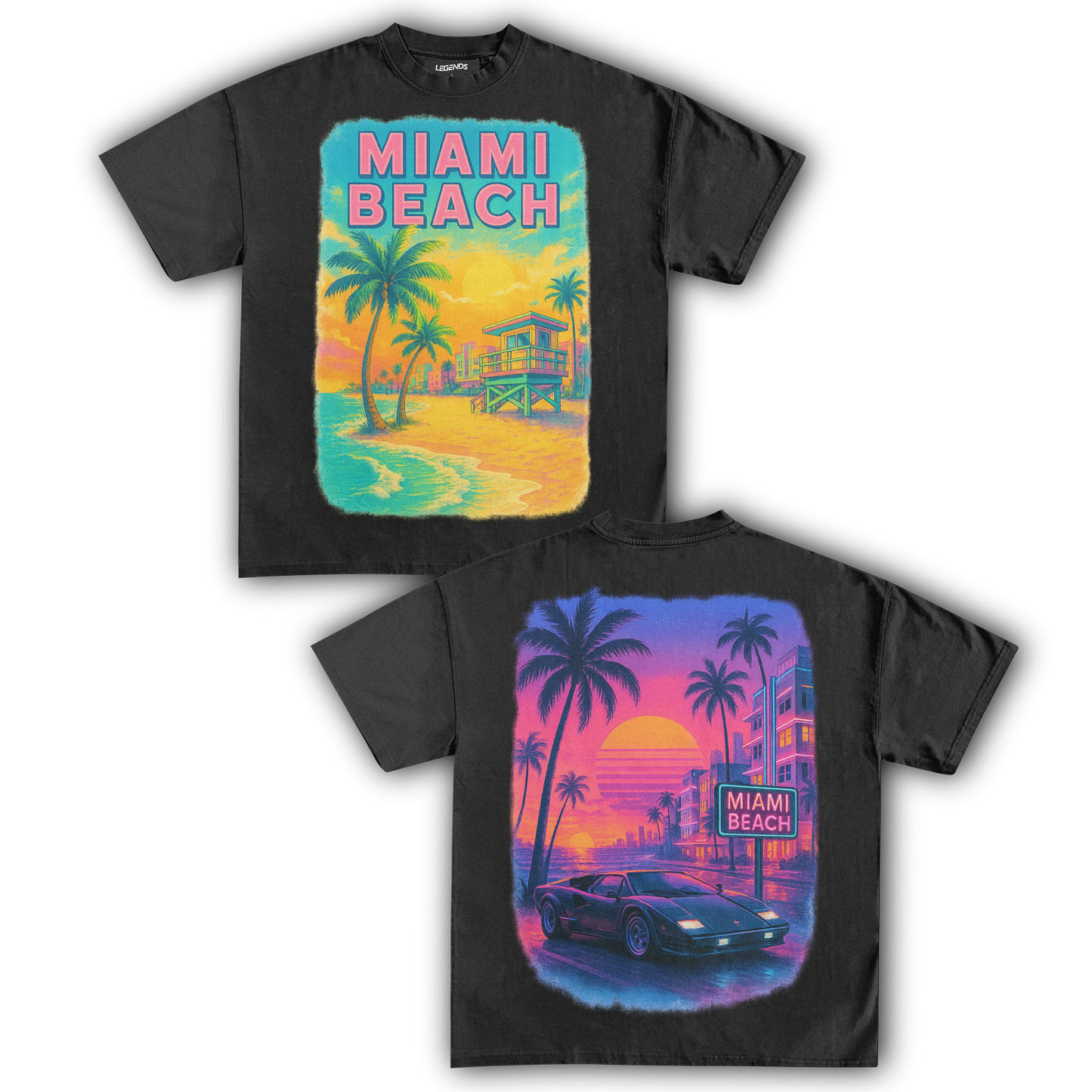 MIAMI BEACH TEE (DOUBLE SIDED)