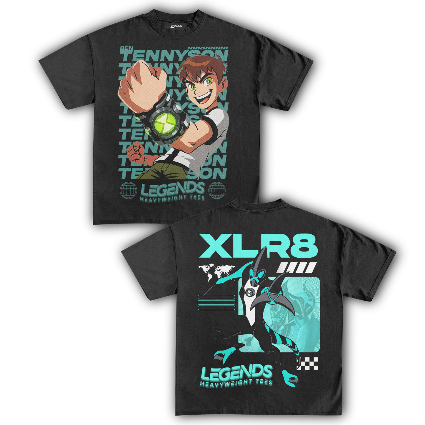 BEN TENNYSON & XLR8 TEE (DOUBLE SIDED)