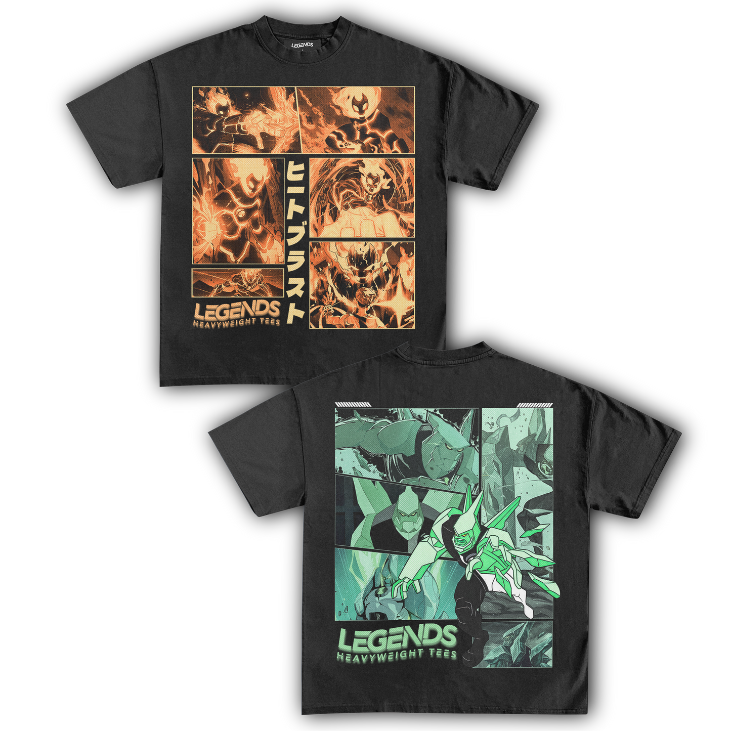 HEATBLAST & DIAMONDHEAD TEE (DOUBLE SIDED)