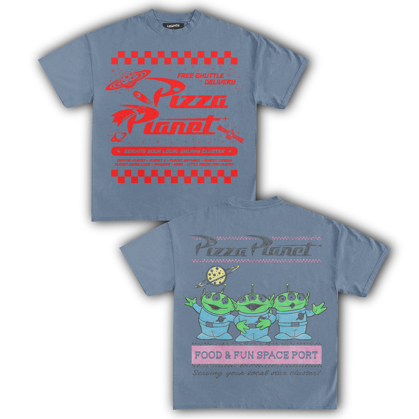 TOY STORY - PIZZA PLANET TEE I (DOUBLE SIDED)
