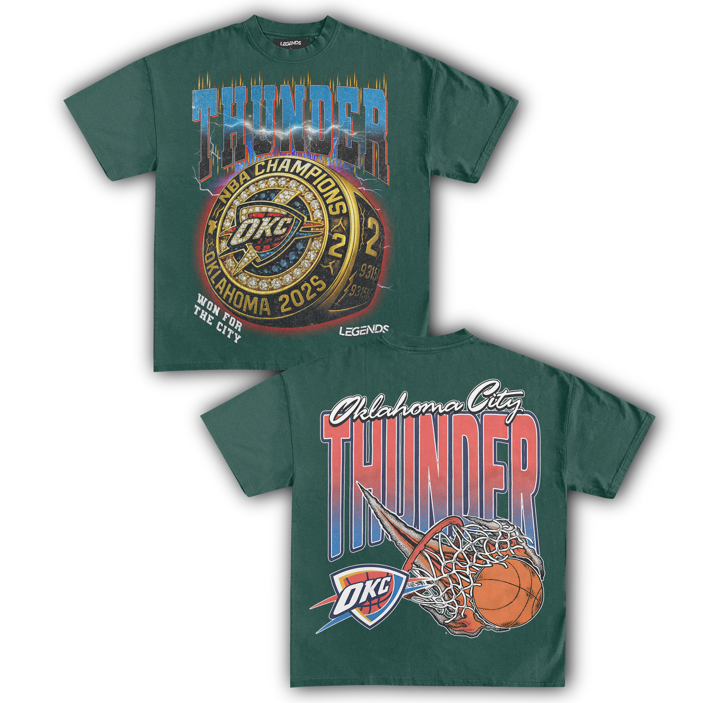 OKLAHOMA CITY THUNDER - CHAMPION RING V (DOUBLE SIDED)