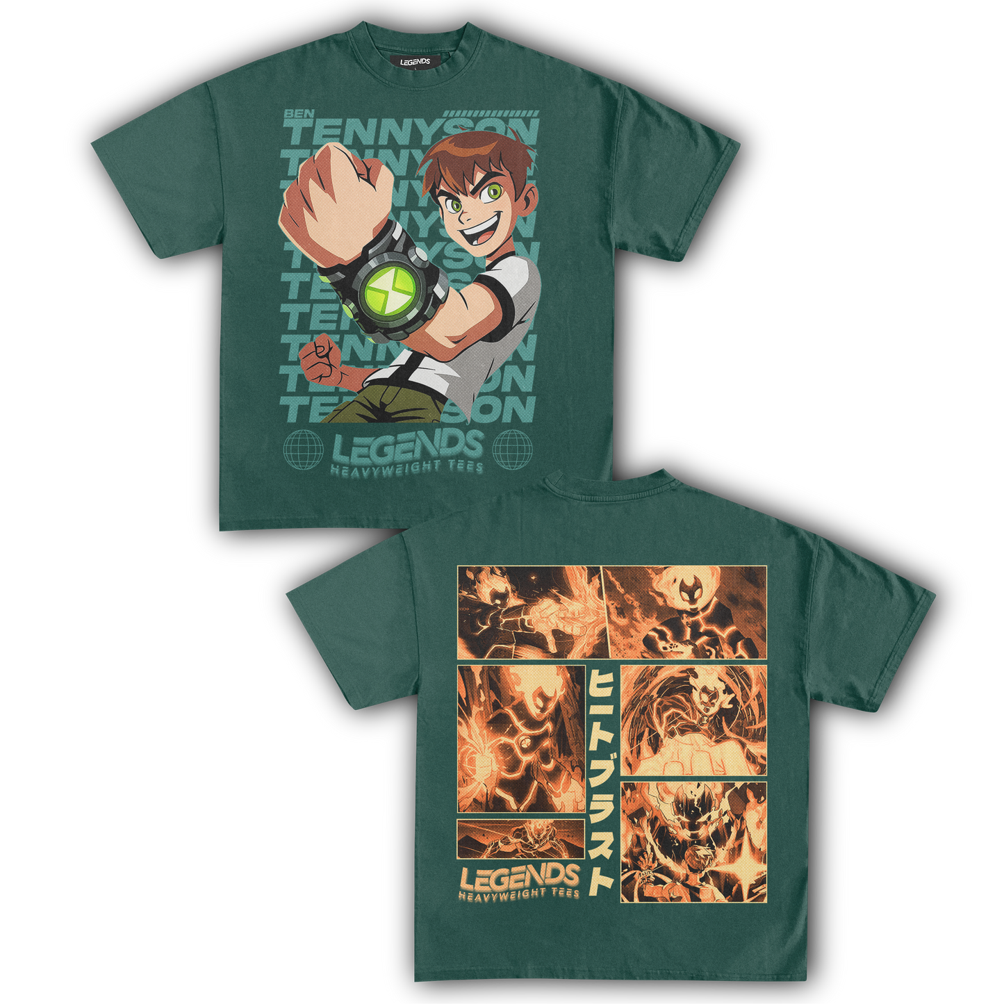 BEN TENNYSON & HEATBLAST TEE (DOUBLE SIDED)