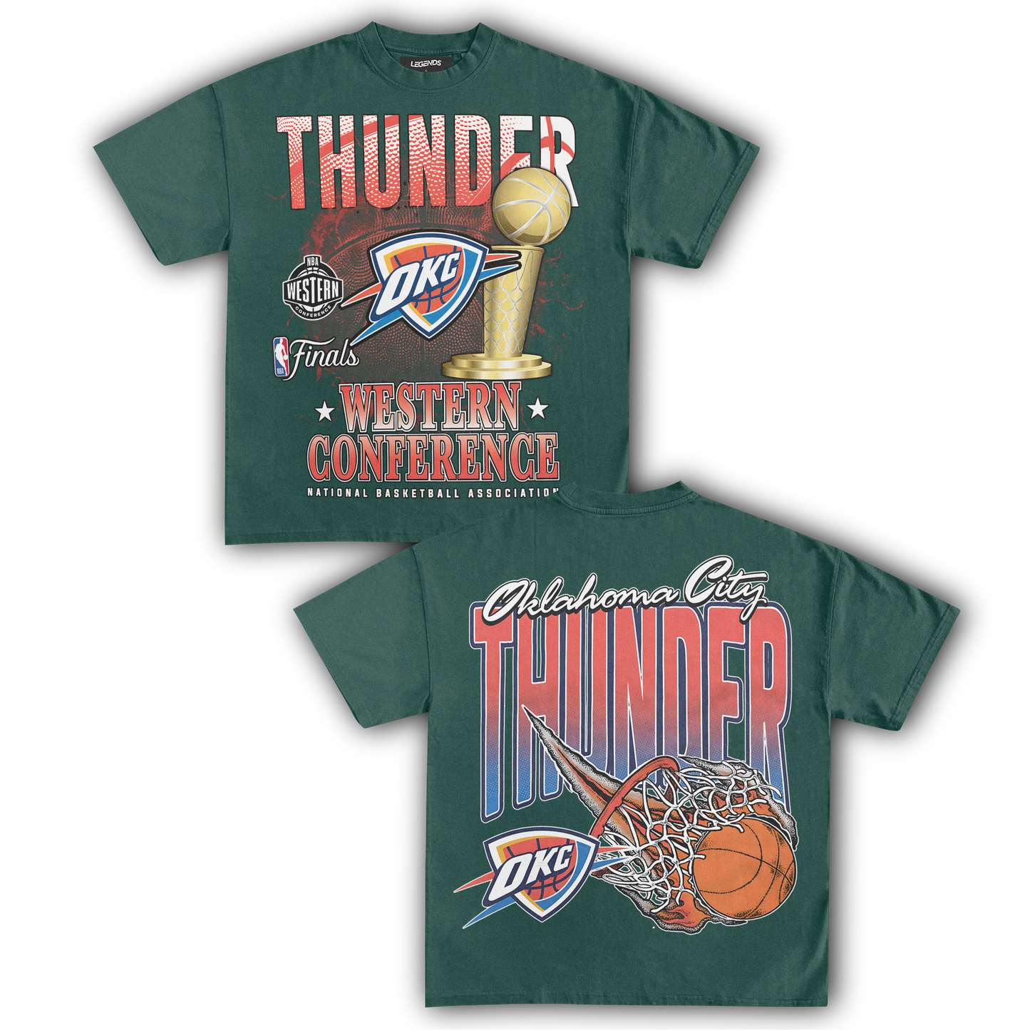 OHKLAHOMA CITY THUNDER TEE V (DOUBLE SIDED)