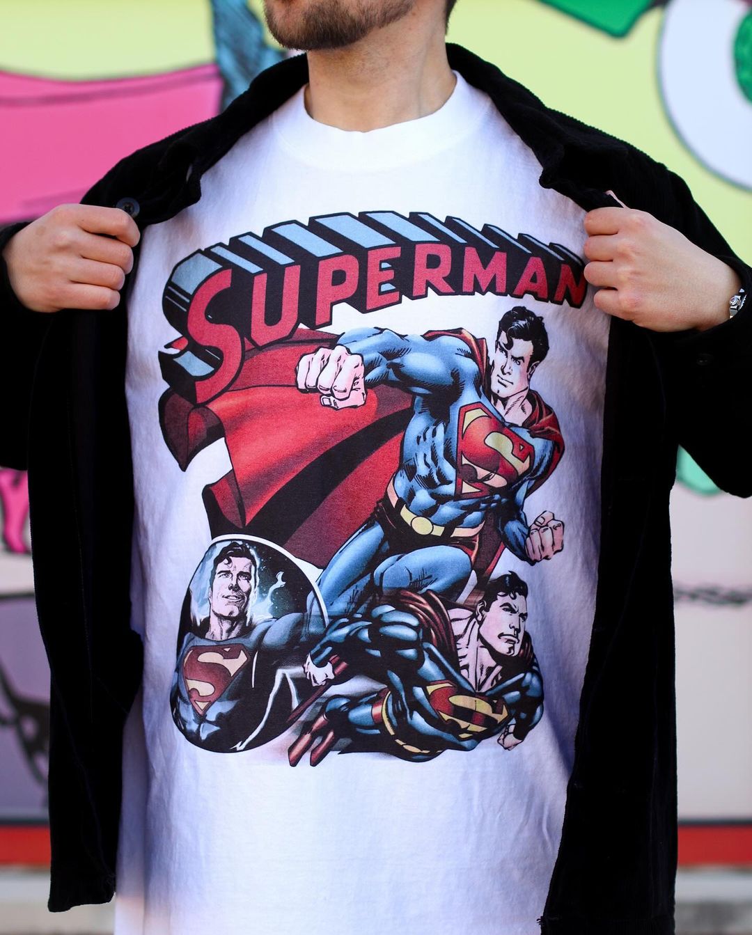 Legends Heavyweight Tees Superman Vintage Tee