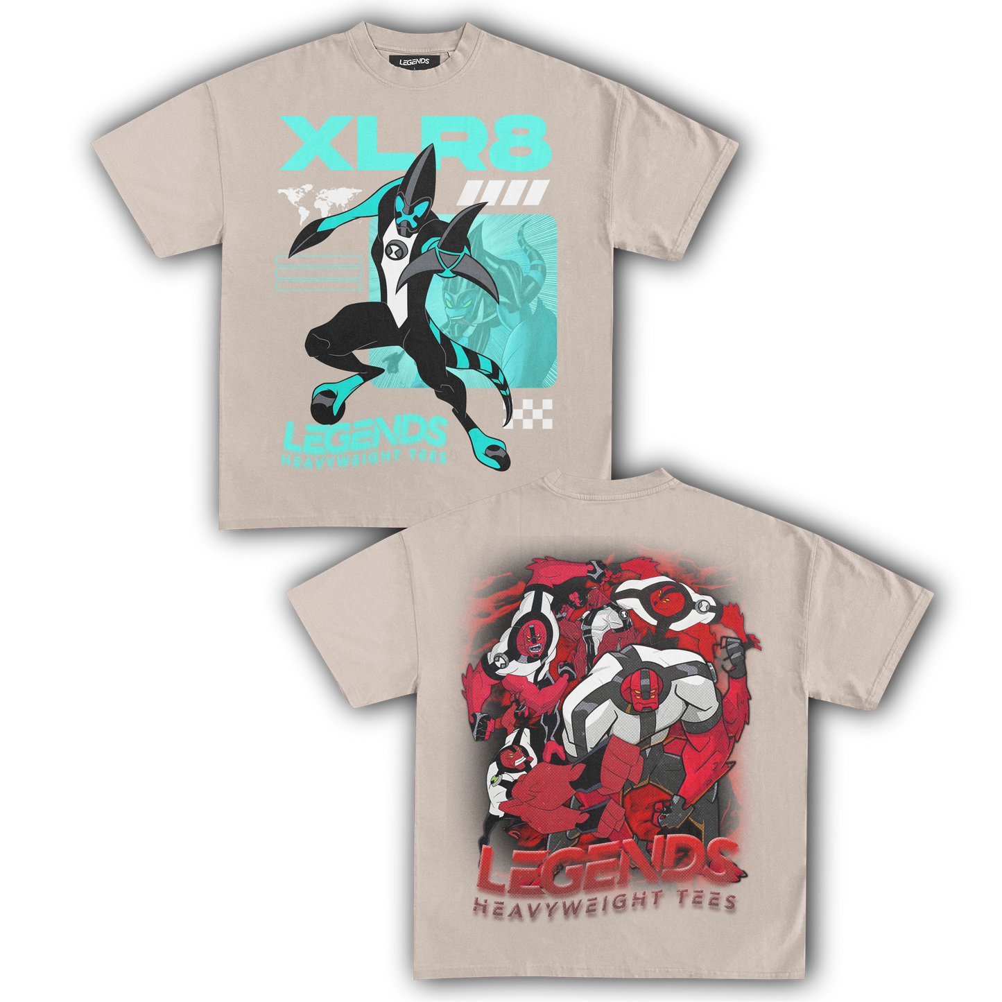 XLR8 & FOURARMS TEE (DOUBLE SIDED)