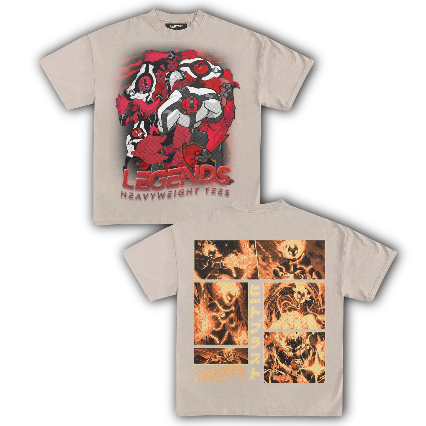 FOURARMS & HEATBLAST TEE (DOUBLE SIDED)