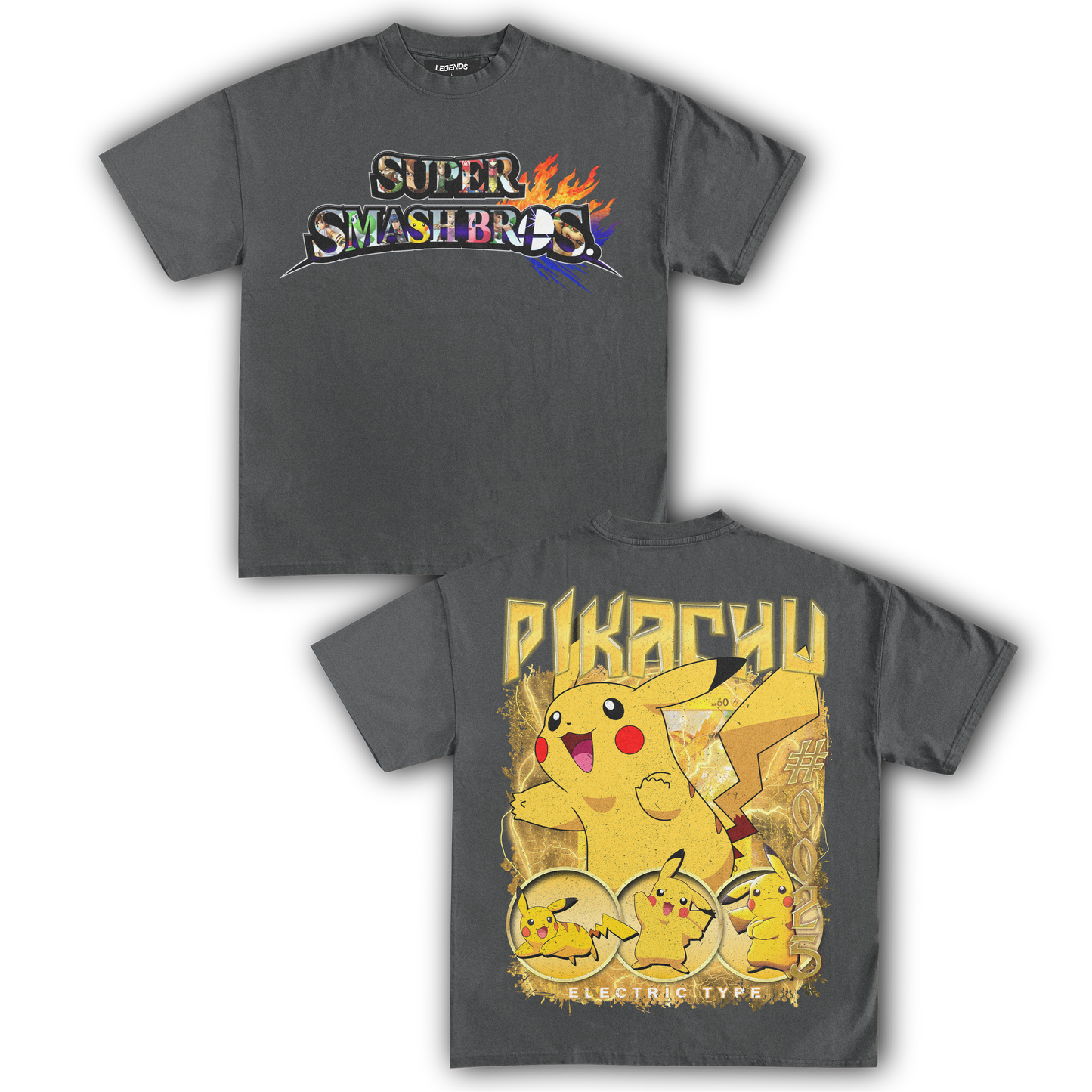 SUPER SMASH BROS PIKACHU TEE (Double)