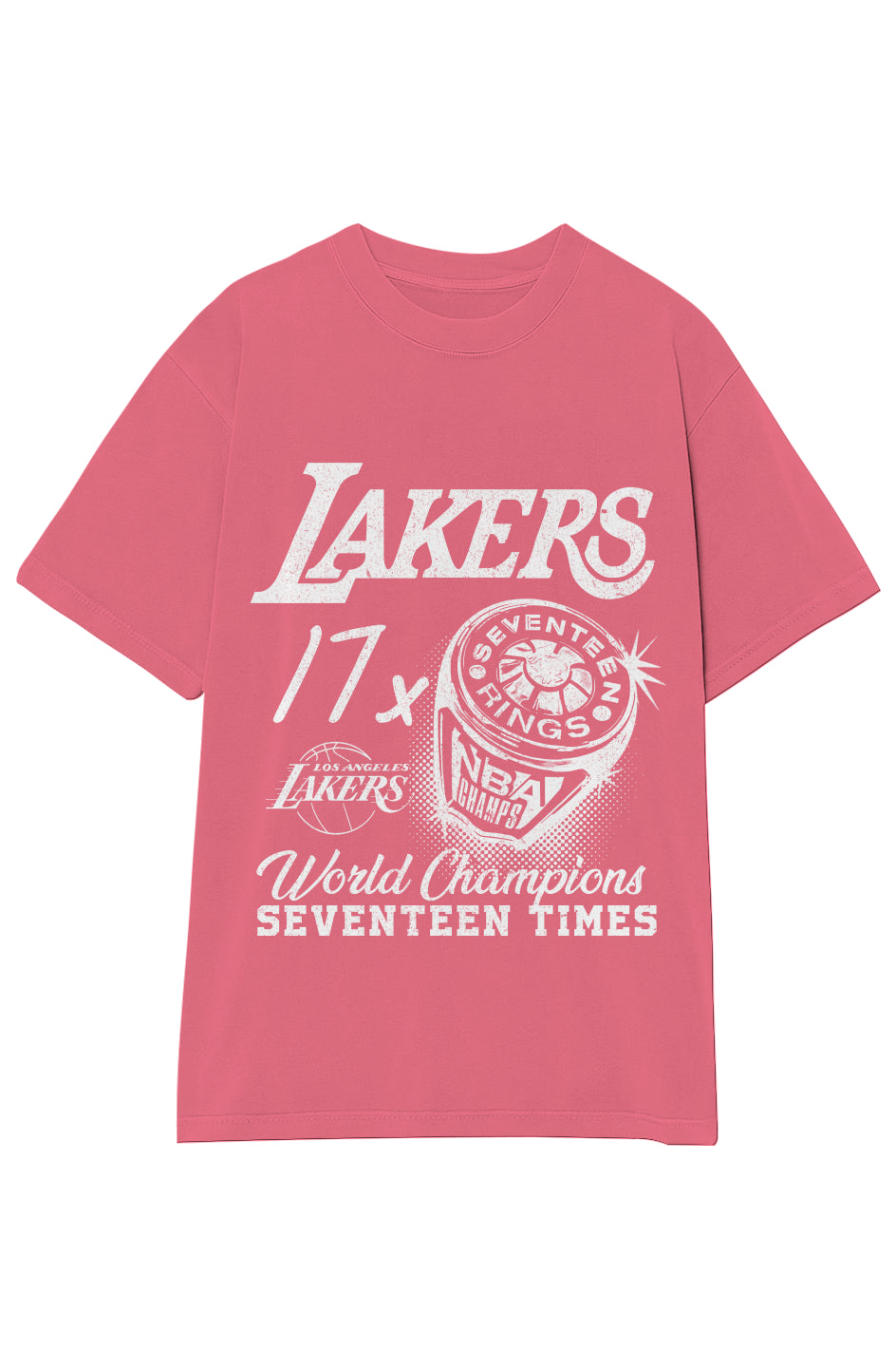 VINTAGE LAKERS 17X CHAMPIONS TEE (White Text)