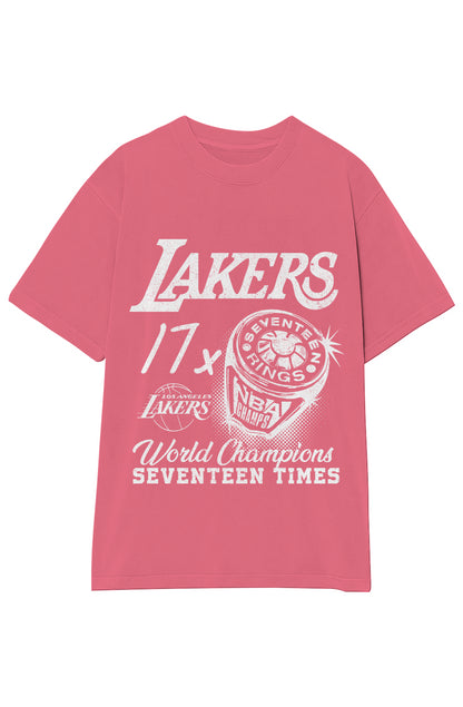 VINTAGE LAKERS 17X CHAMPIONS TEE (White Text)