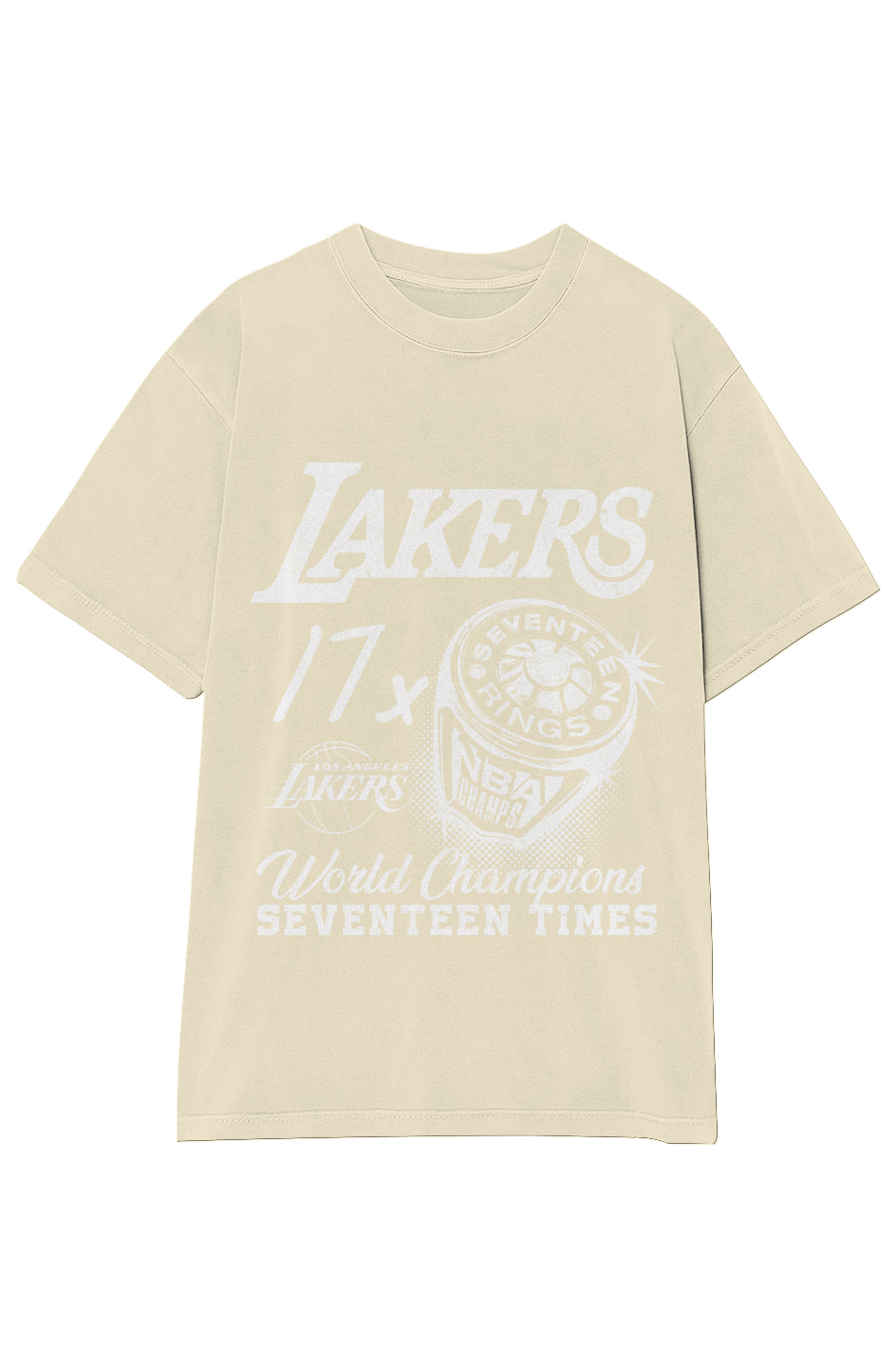 VINTAGE LAKERS 17X CHAMPIONS TEE (White Text)