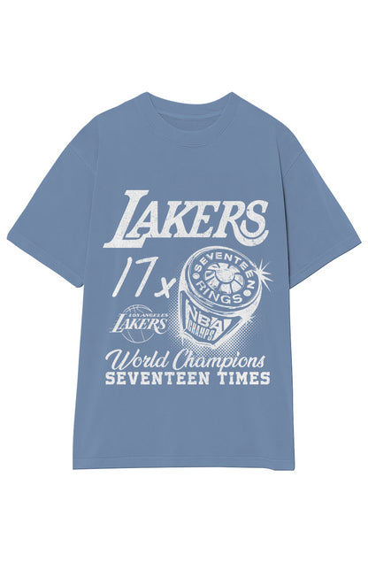 VINTAGE LAKERS 17X CHAMPIONS TEE (White Text)