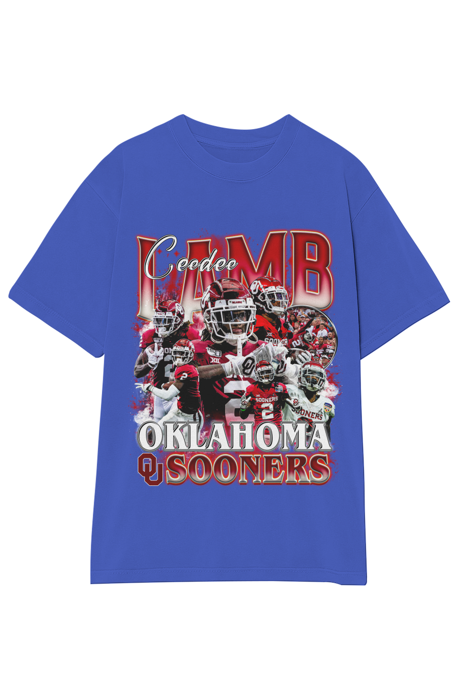 Ceedee Lamb Football Tee » Oklahoma Sooners » Vintage Heavyweight