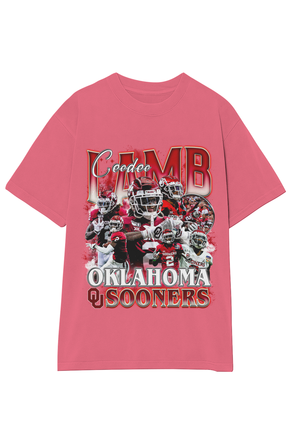 Ceedee Lamb Football Tee » Oklahoma Sooners » Vintage Heavyweight
