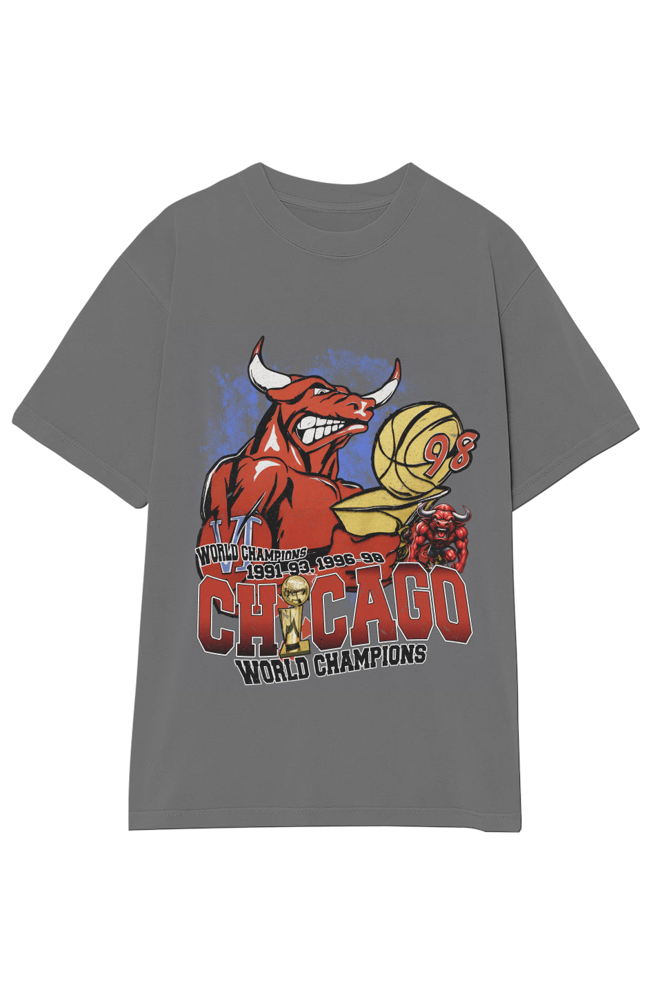CHICAGO BULLS 6-TIME CHAMPIONS VINTAGE TEE