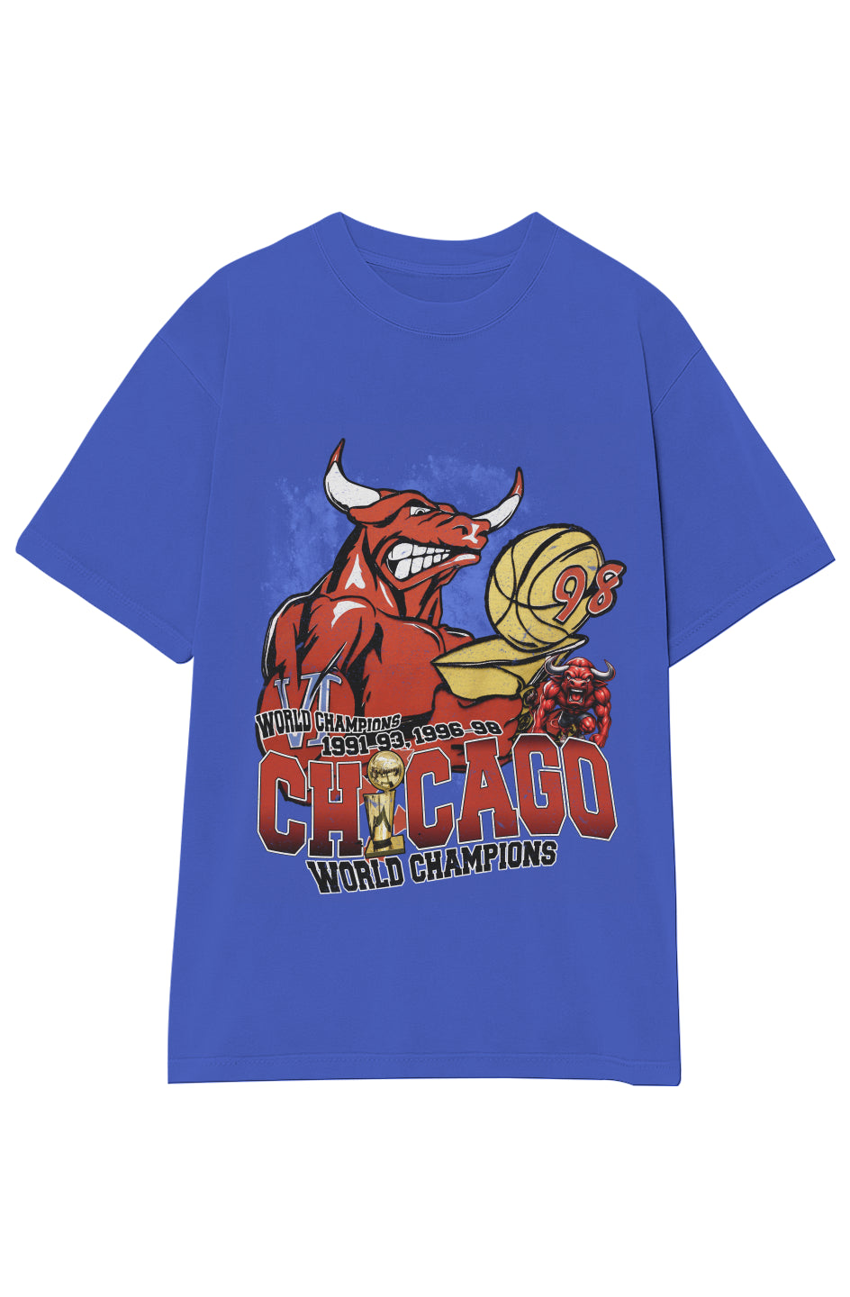 CHICAGO BULLS 6-TIME CHAMPIONS VINTAGE TEE
