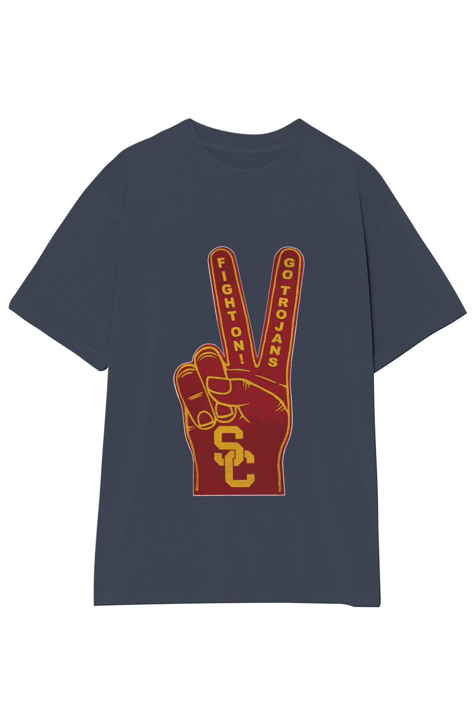 FIGHT ON! GO TROJANS! VINTAGE TEE