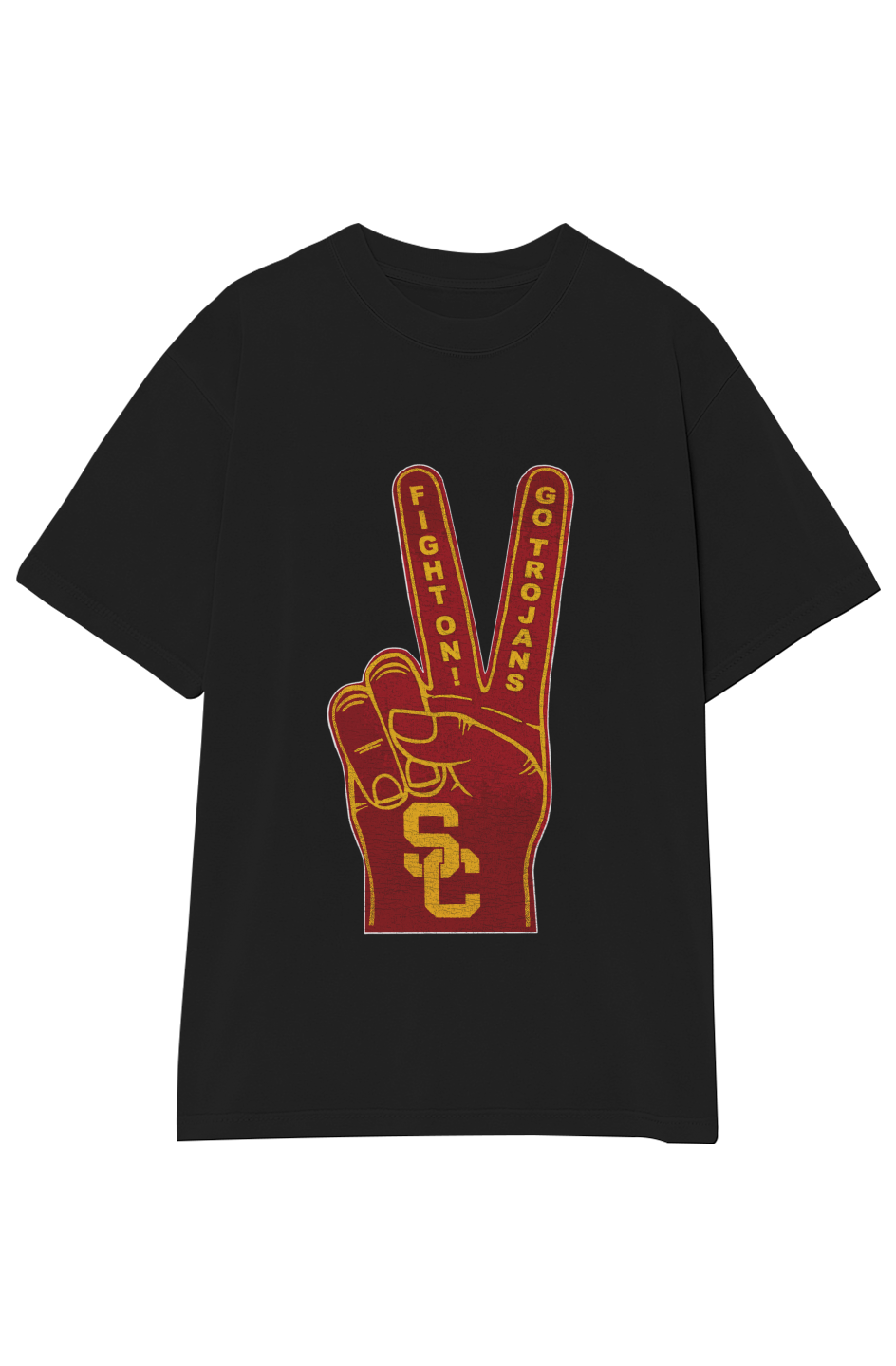 FIGHT ON! GO TROJANS! VINTAGE TEE