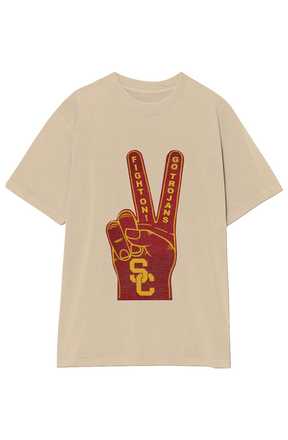 FIGHT ON! GO TROJANS! VINTAGE TEE