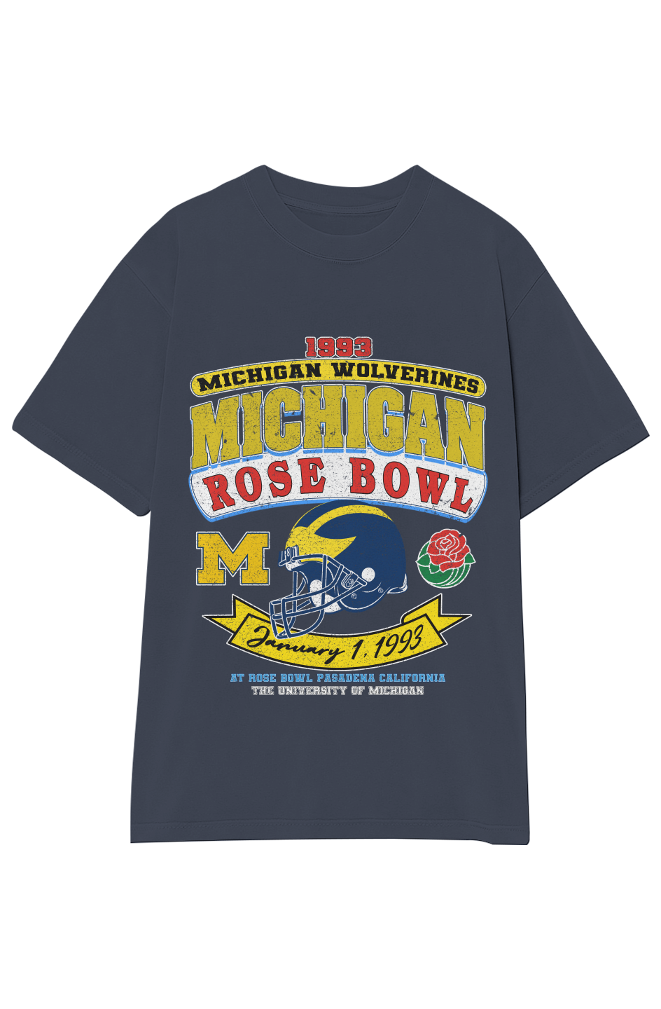 1993 MICHIGAN WOLVERINES ROSE BOWL VINTAGE TEE