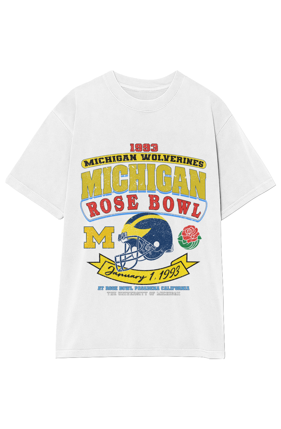 1993 MICHIGAN WOLVERINES ROSE BOWL VINTAGE TEE