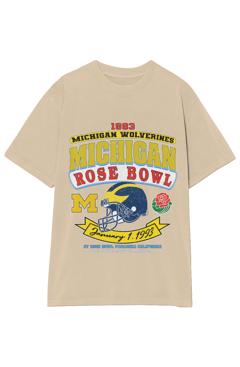 1993 MICHIGAN WOLVERINES ROSE BOWL VINTAGE TEE