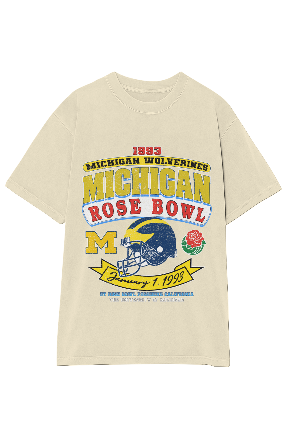 1993 MICHIGAN WOLVERINES ROSE BOWL VINTAGE TEE