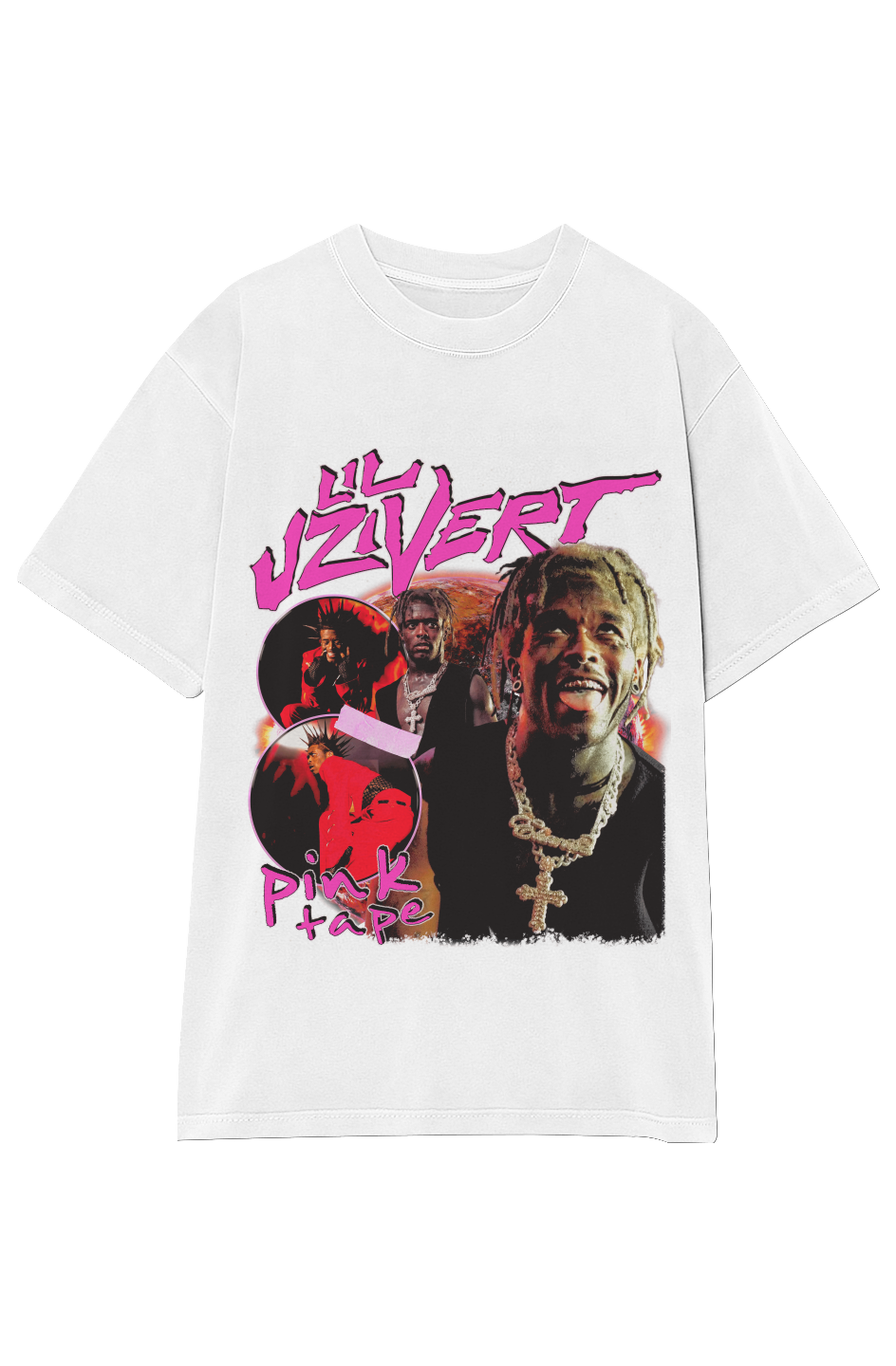 LIL UZI VERT PINK TAPE TEE
