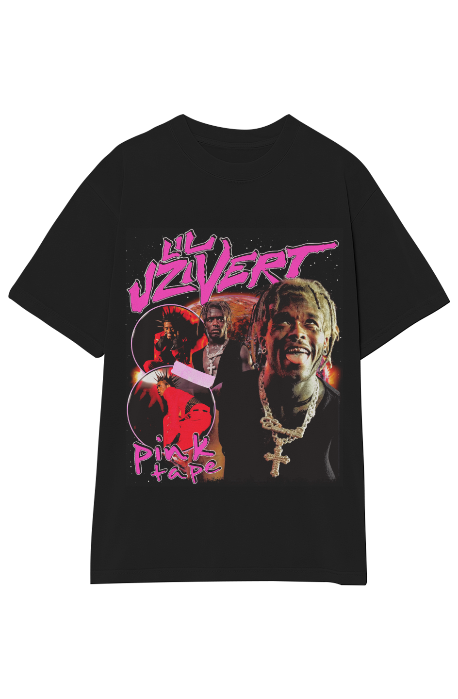 LIL UZI VERT PINK TAPE TEE