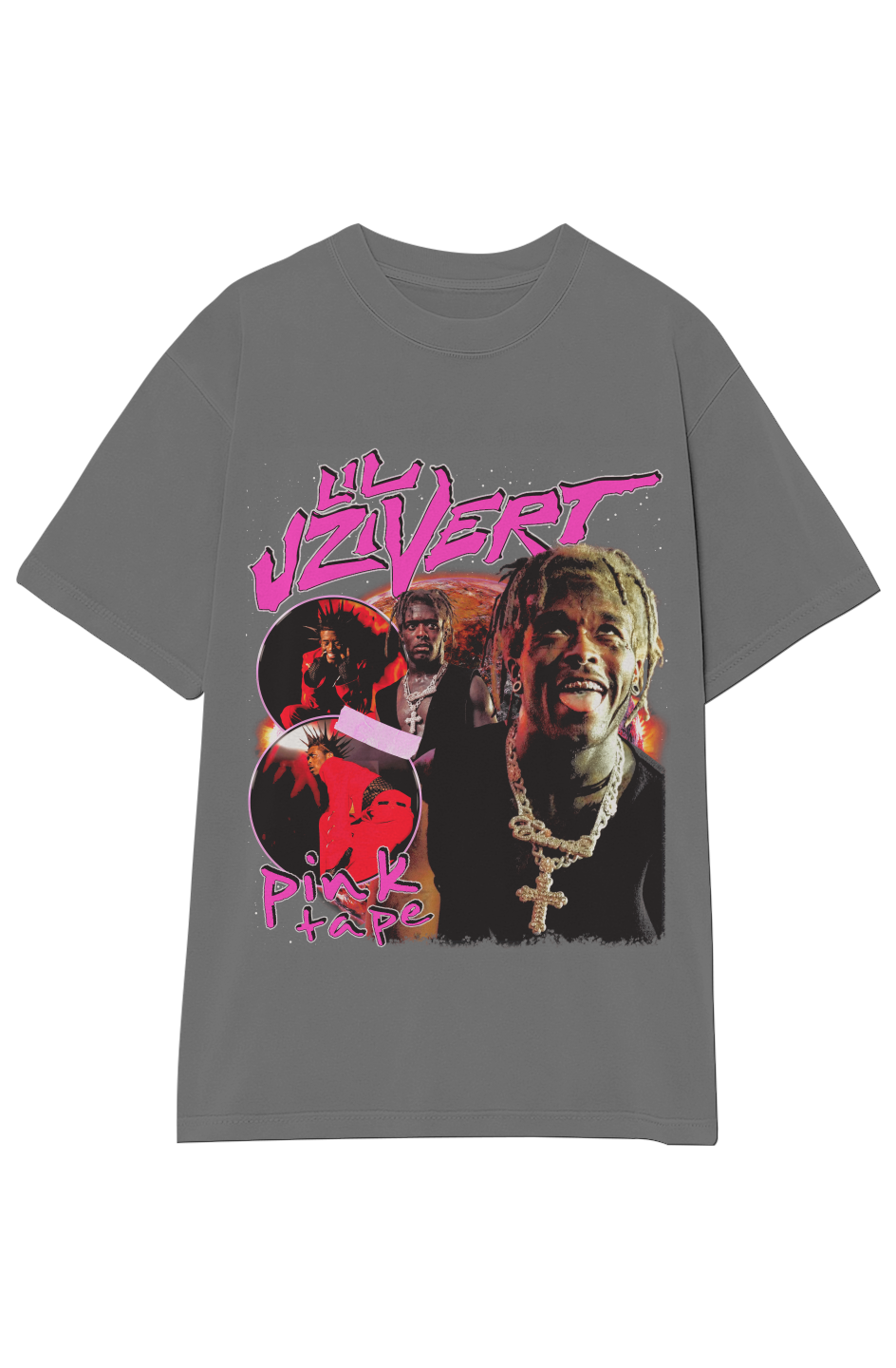 LIL UZI VERT PINK TAPE TEE