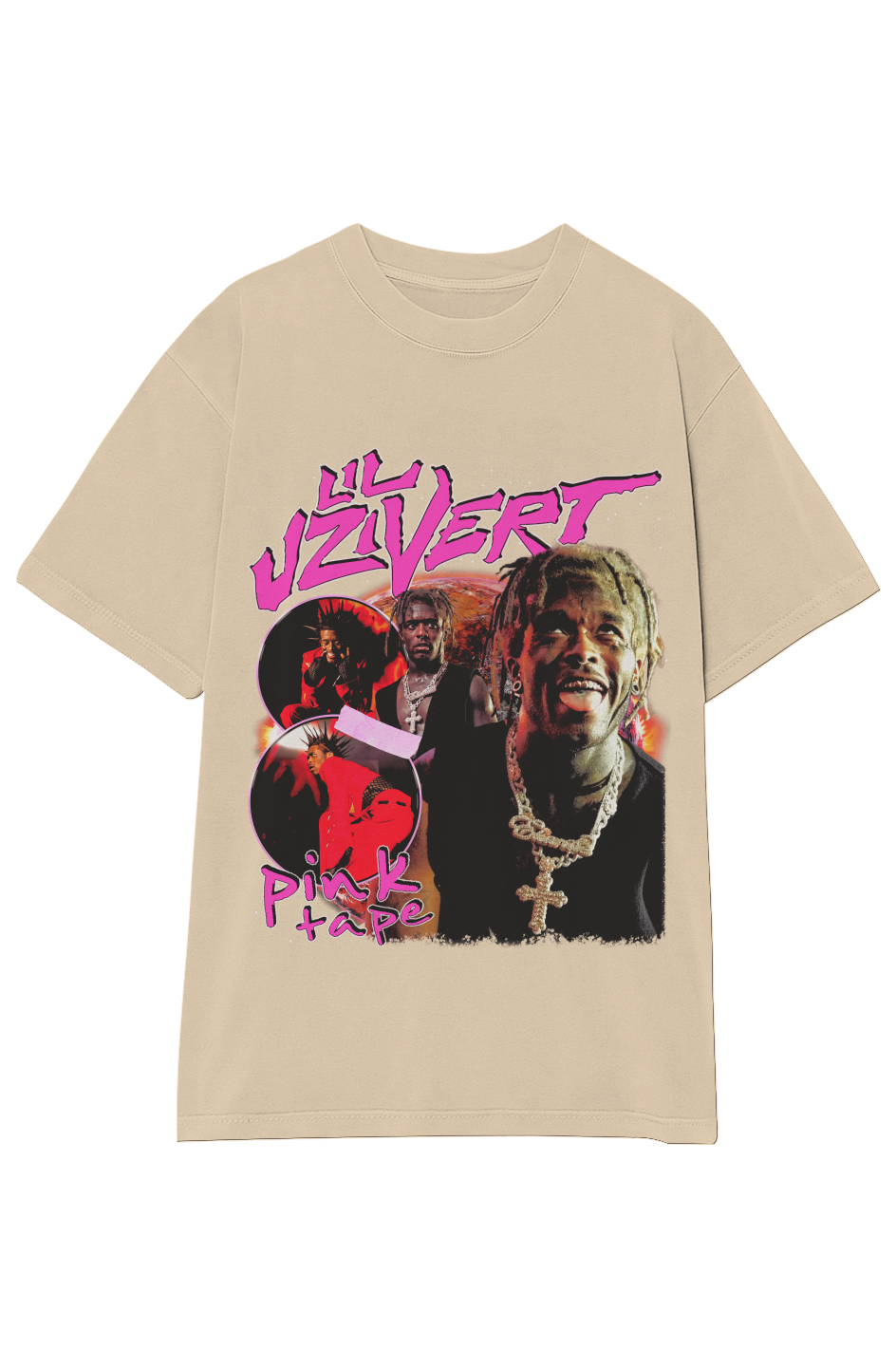 LIL UZI VERT PINK TAPE TEE