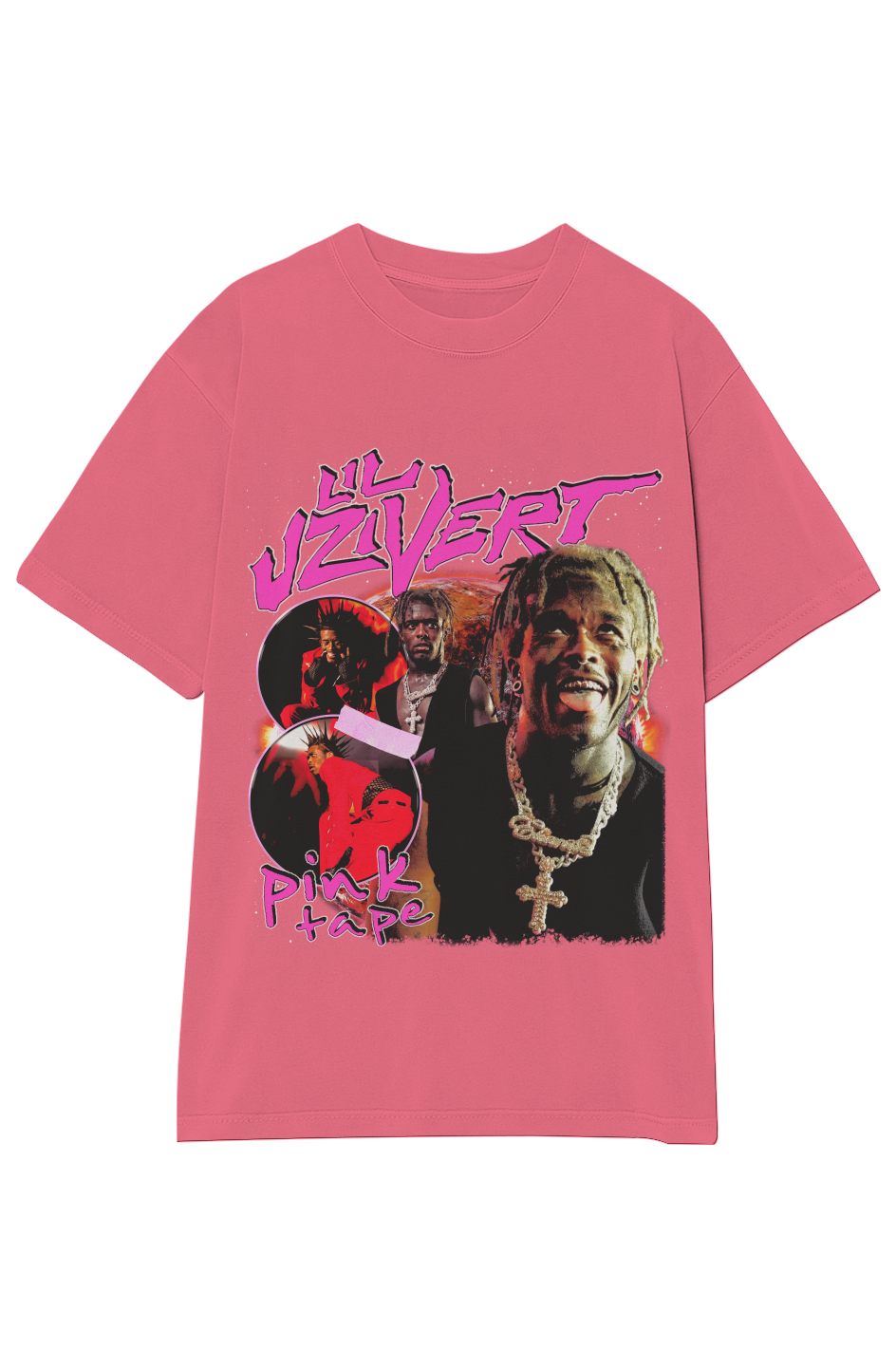 LIL UZI VERT PINK TAPE TEE