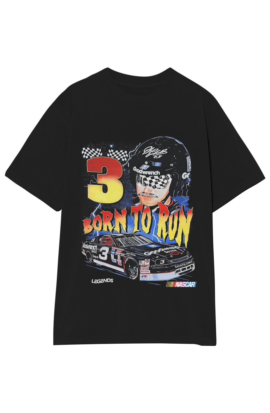 DALE EARNHARDT BORN TO RUN TEE (Double Sided)