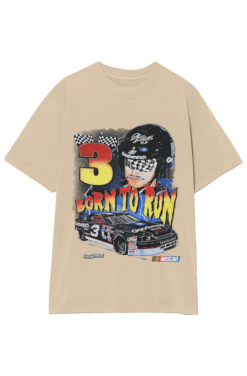 DALE EARNHARDT BORN TO RUN TEE (Double Sided)