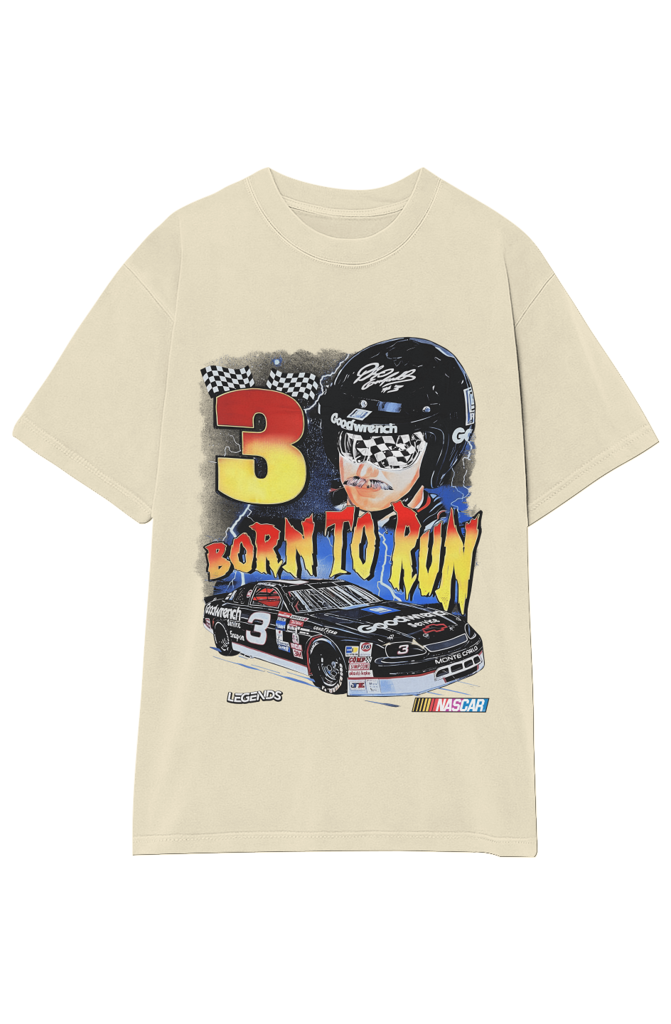 DALE EARNHARDT BORN TO RUN TEE (Double Sided)
