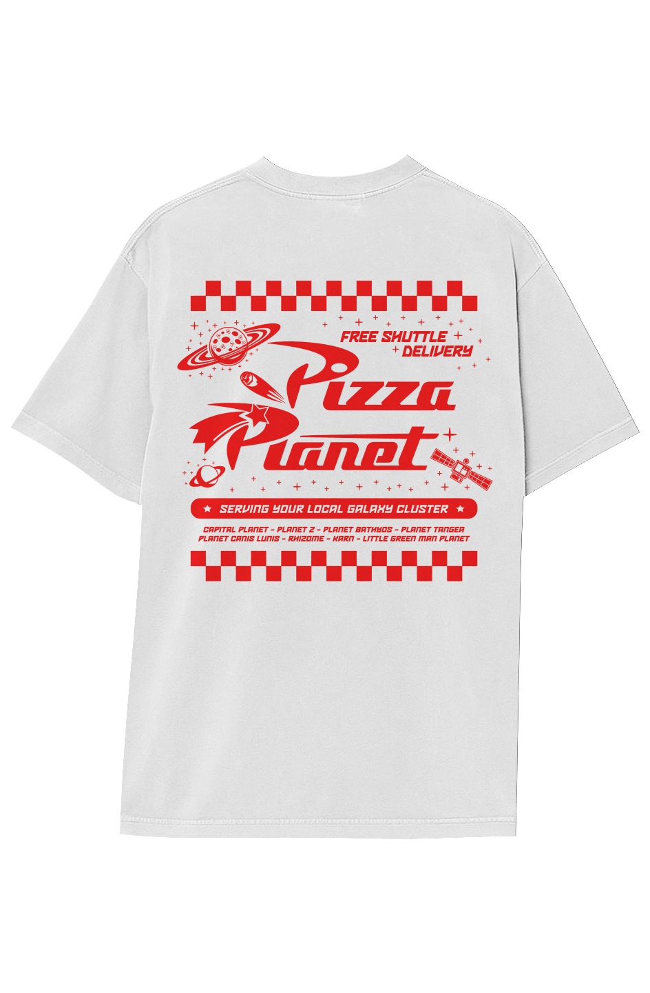 TOY STORY PIZZA PLANET TEE V DOUBLE SIDED 