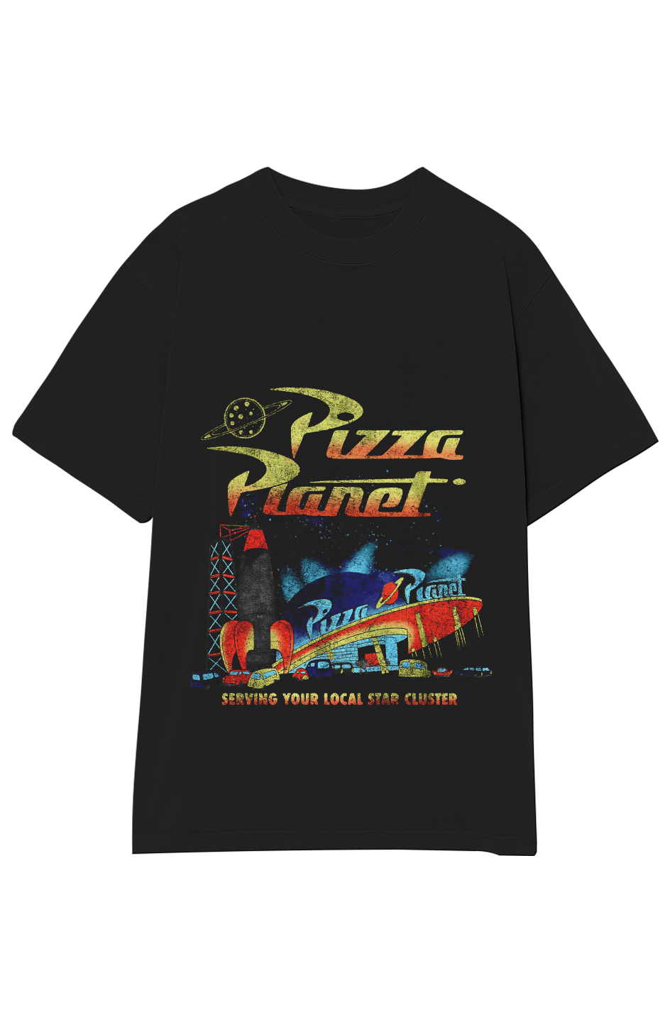 TOY STORY PIZZA PLANET TEE V DOUBLE SIDED 