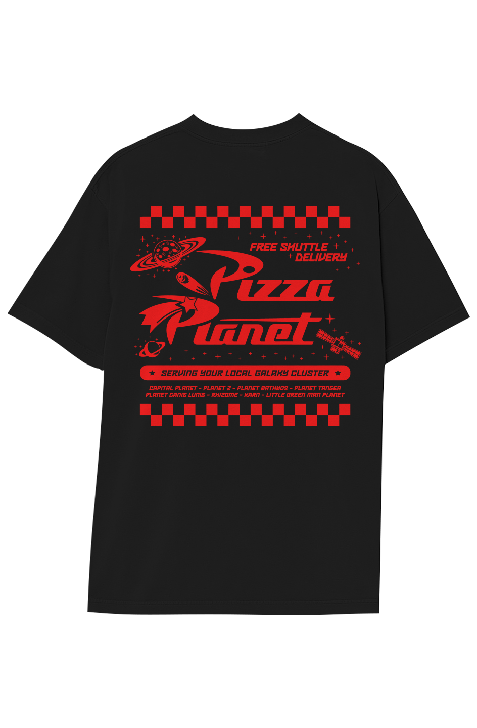 TOY STORY PIZZA PLANET TEE V DOUBLE SIDED 