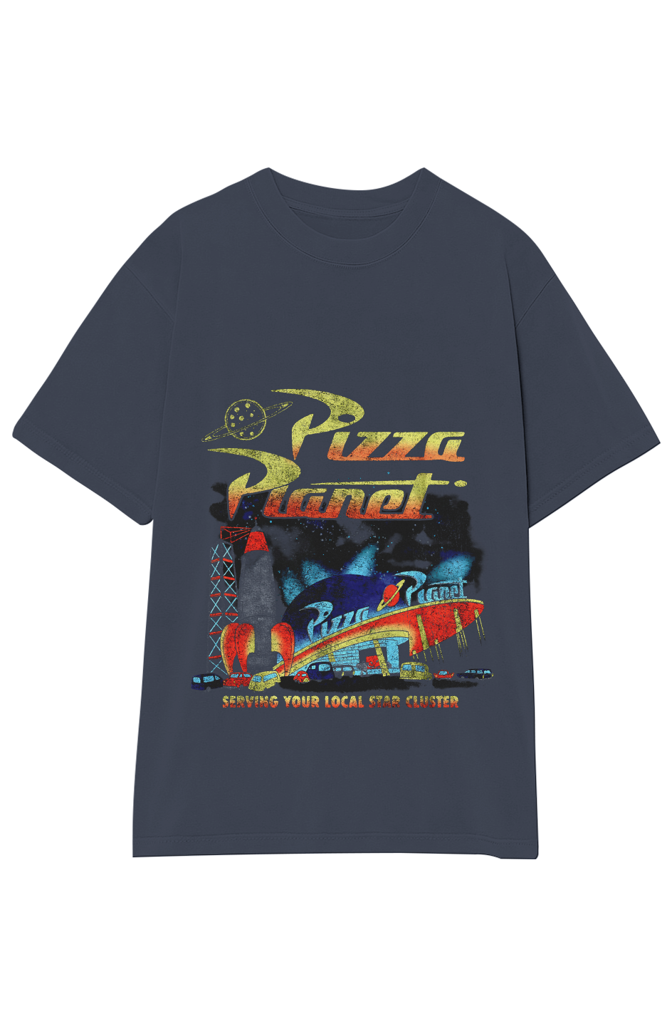 TOY STORY PIZZA PLANET TEE V DOUBLE SIDED 