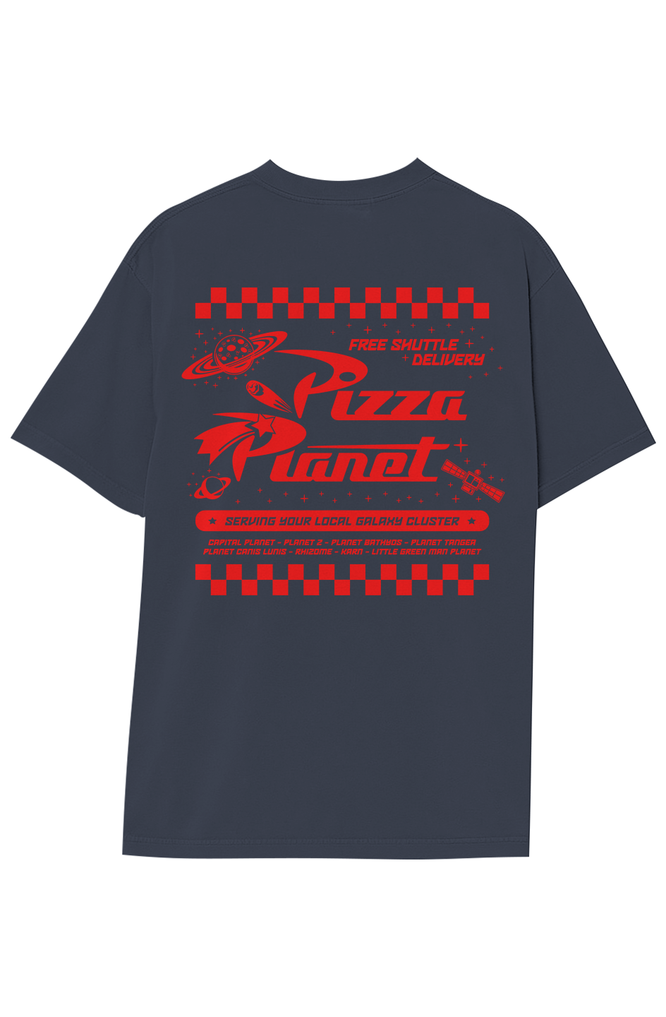 TOY STORY PIZZA PLANET TEE V DOUBLE SIDED 