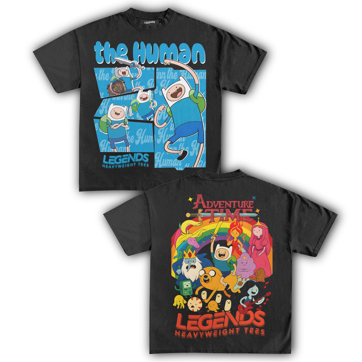 ADVENTURE TIME - FINN THE HUMAN TEE II (DOUBLE SIDED)