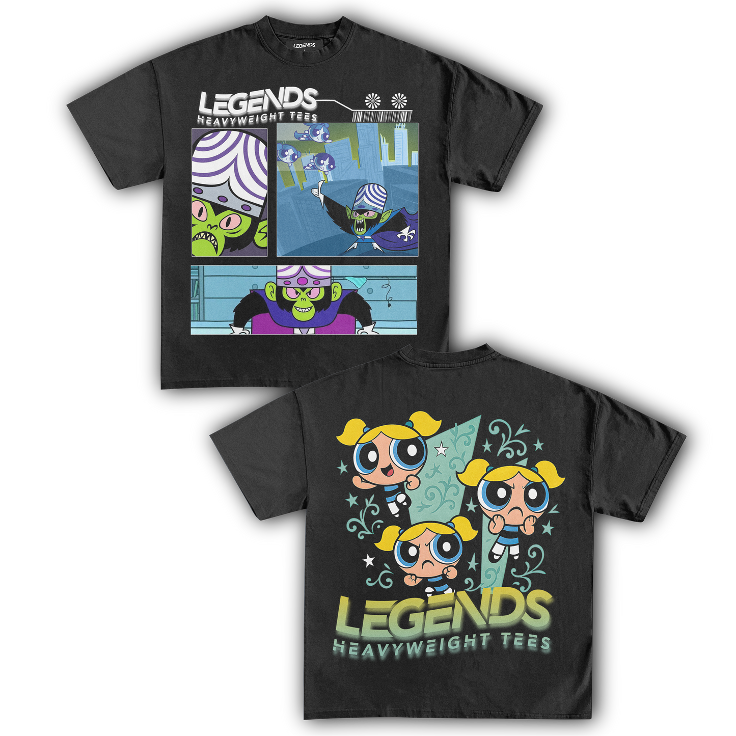 MOJO JOJO & BUBBLES TEE (DOUBLE SIDED)