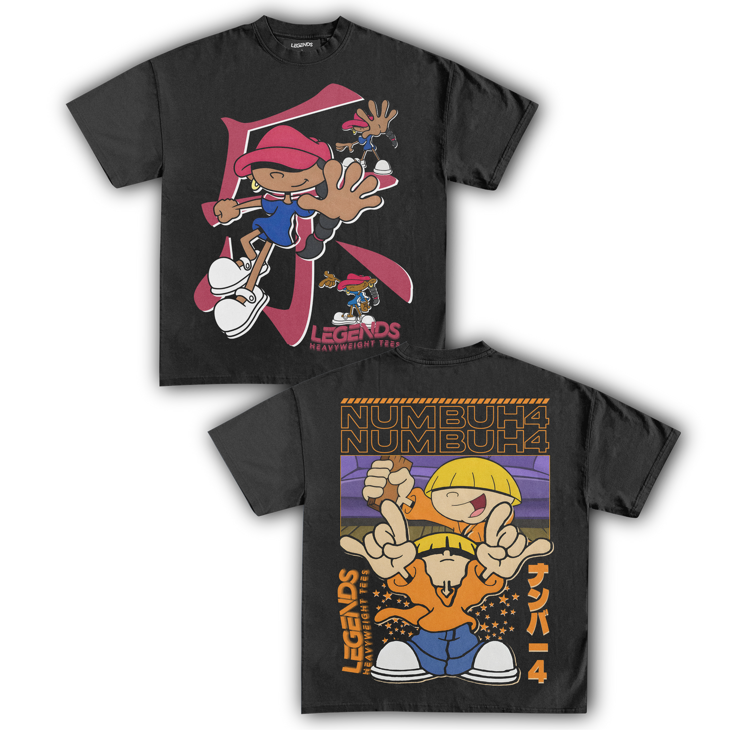 KIDS NEXT DOOR - NUMBER 5 & 4 TEE (DOUBLE SIDED)