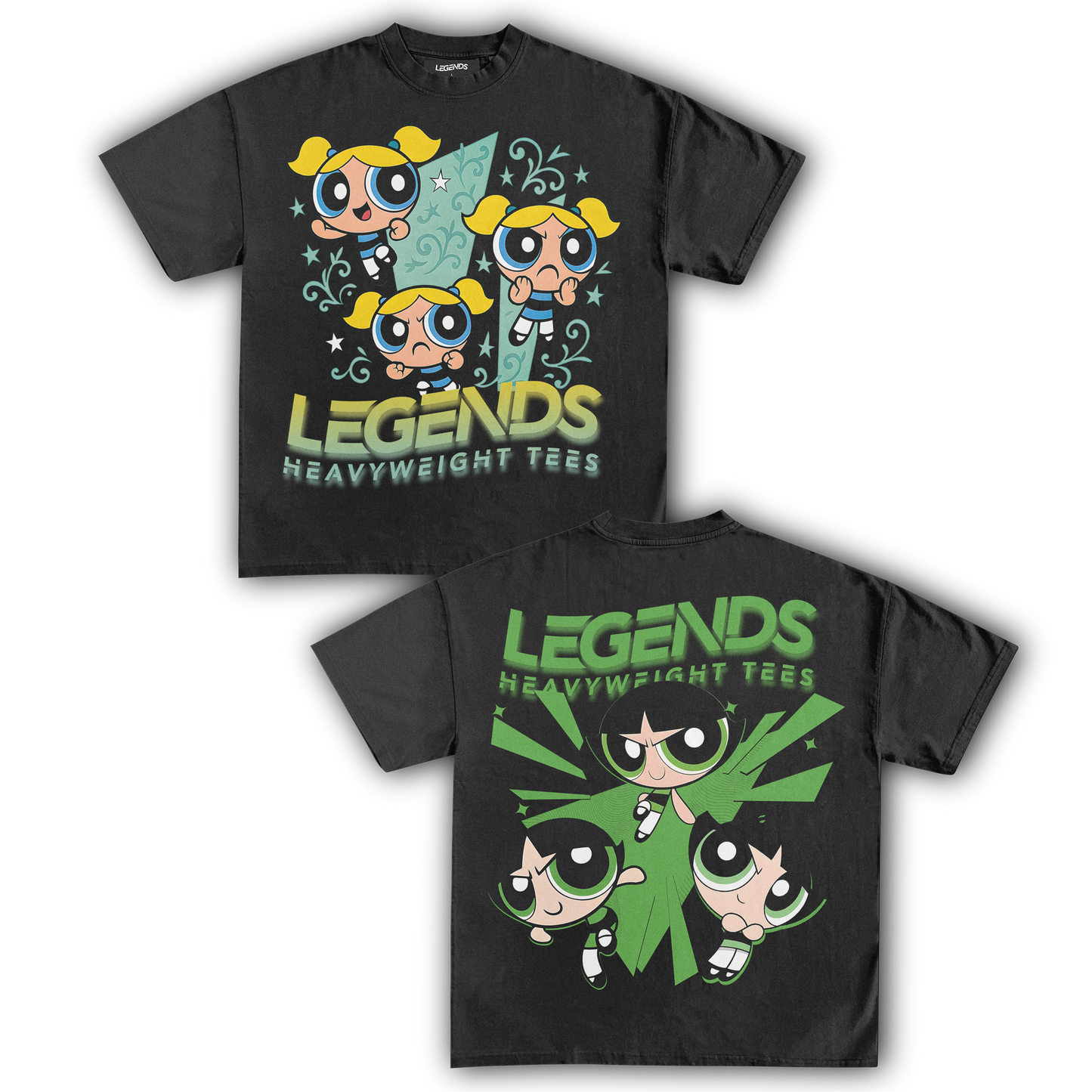 BUBBLES & BUTTERCUP TEE (DOUBLE SIDED)